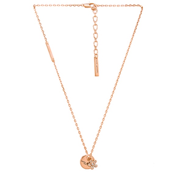 Marc Jacobs Coin Crystal Flower Pendant Necklace - Picture 3 of 3